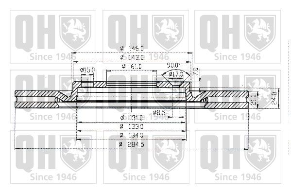 QUINTON HAZELL Тормозной диск BDC3602